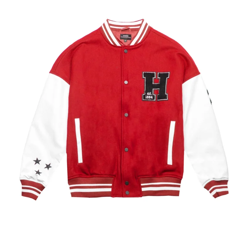 White Red Varsity Jacket