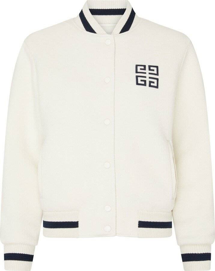 White Varsity Jacket Women's