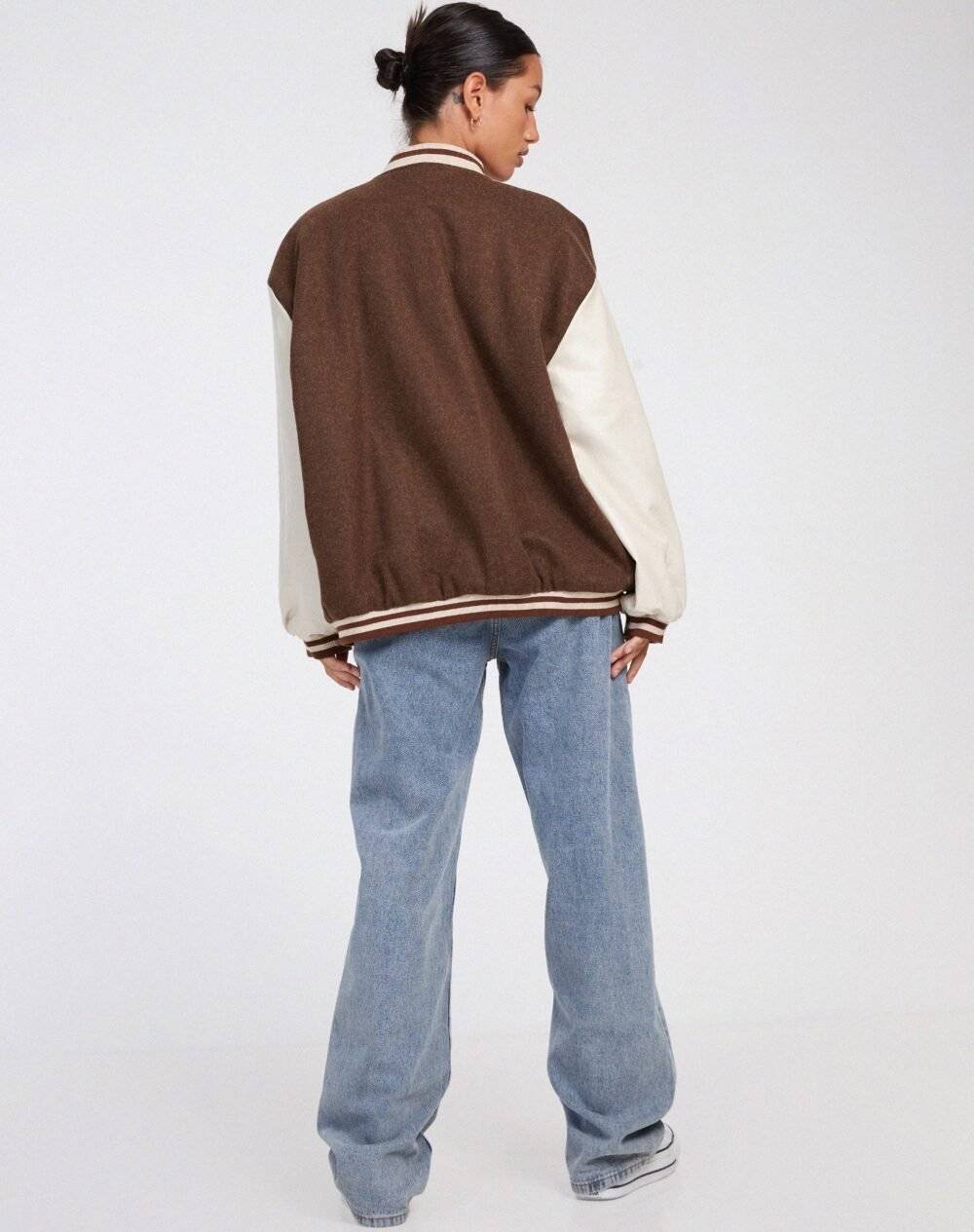 Women's Brown Varsity Jacket