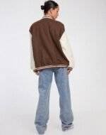 Women's Brown Varsity Jacket