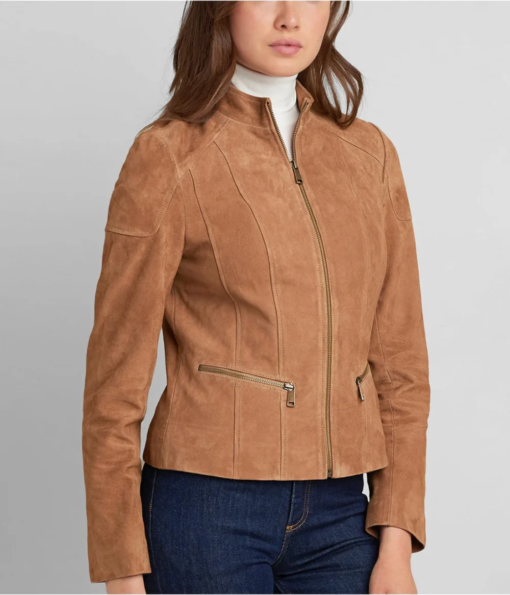 Womens Suede Brown Jacket