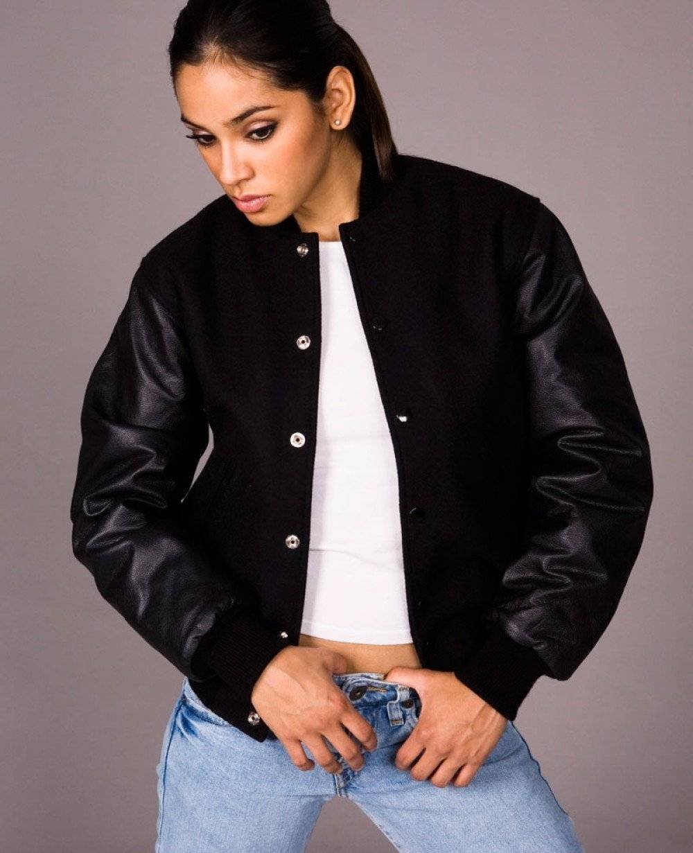 Women's Varsity Jacket Black