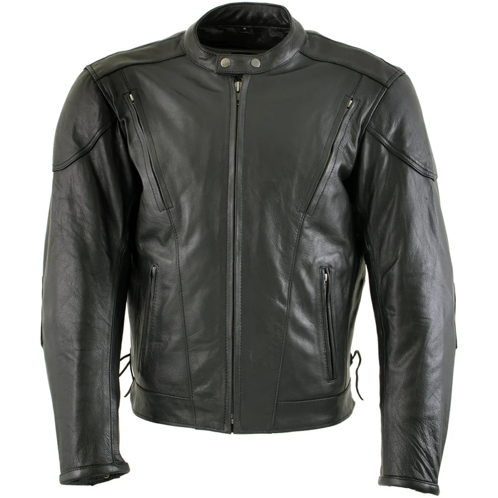 Xelement Men's Skull Leather Armor Jacket