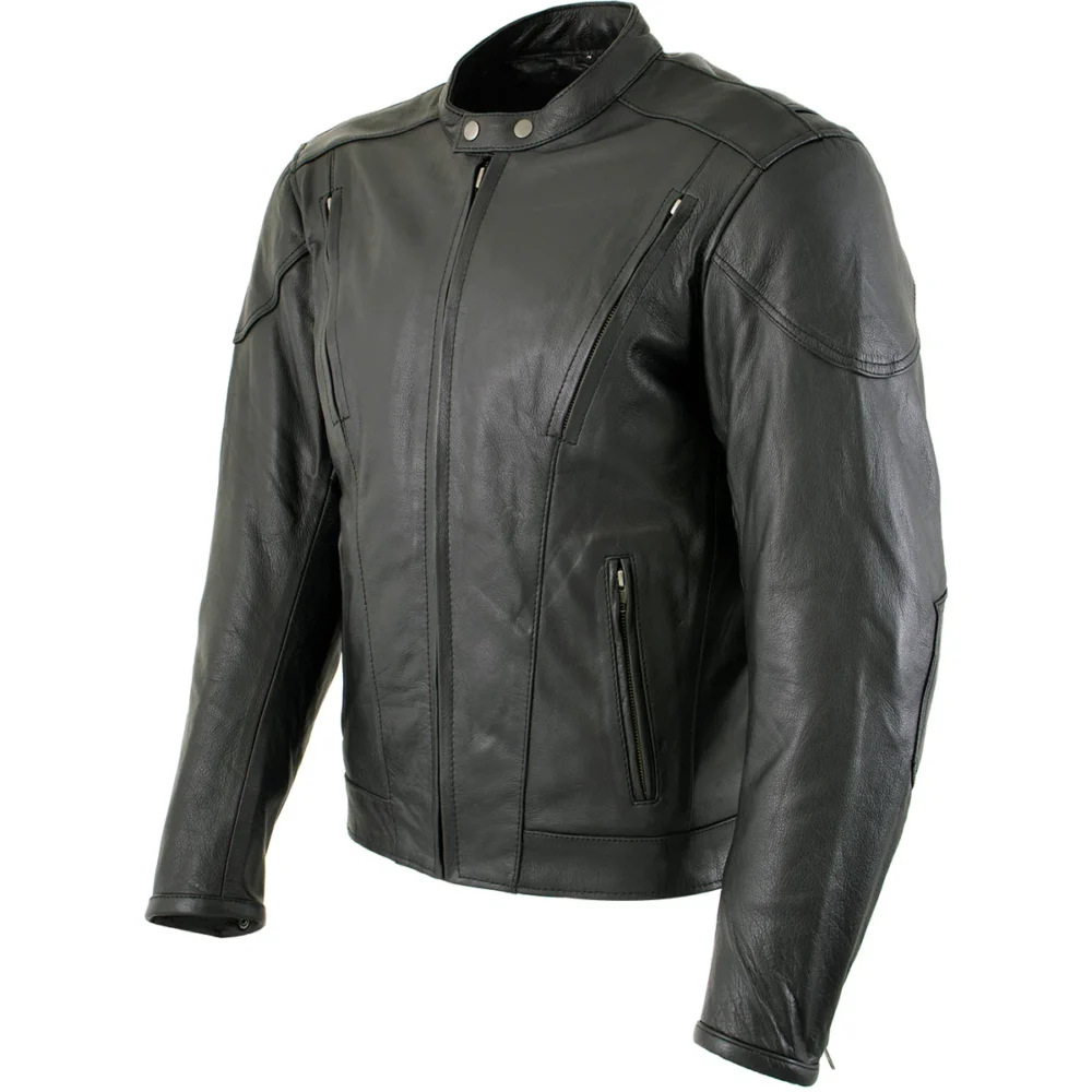 Xelement Men's Skull Leather Armor Jacket