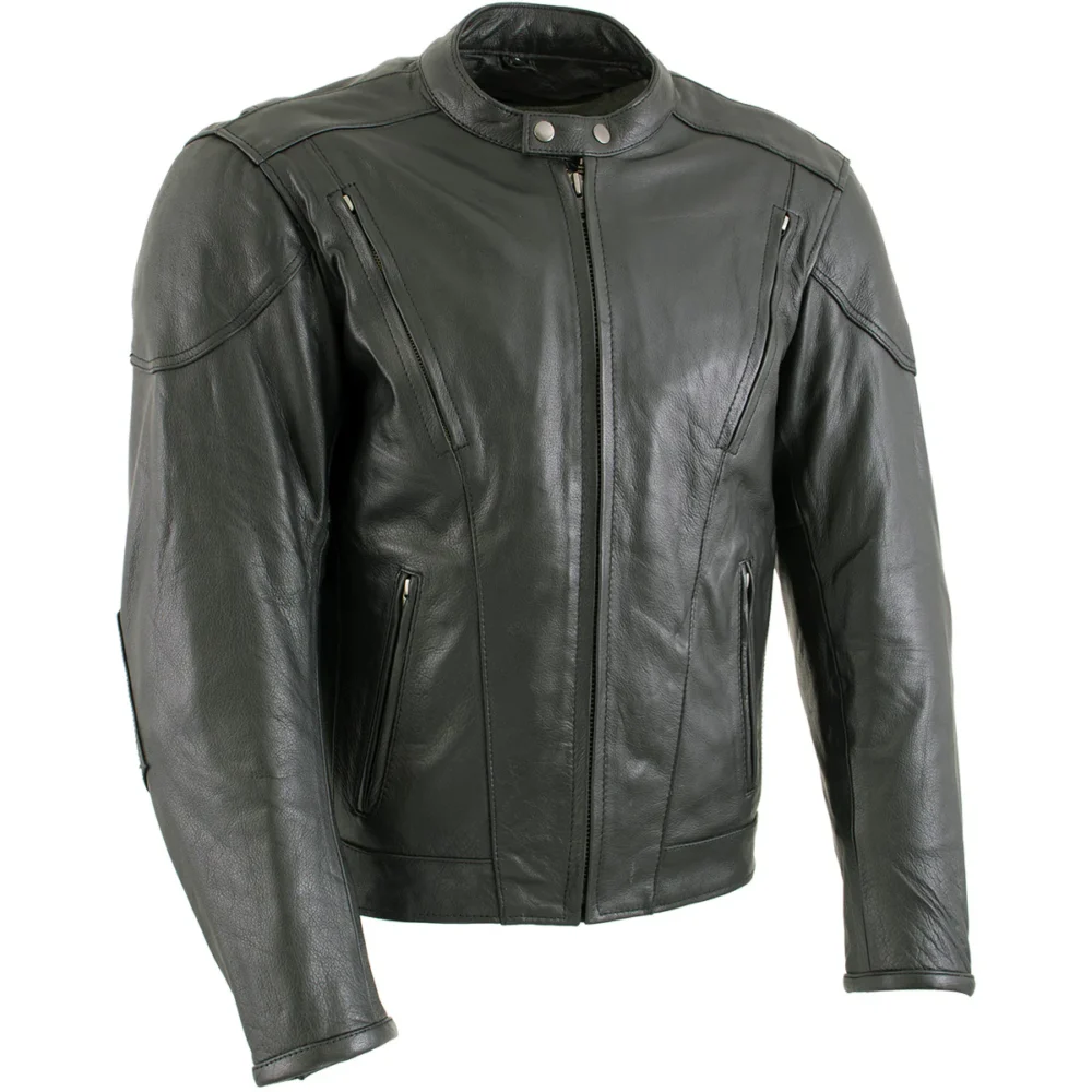 Xelement Men's Skull Leather Armor Jacket