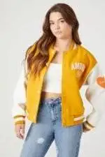 Yellow Varsity Jacket Women's