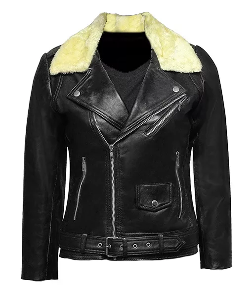 Womens Bikers Leather Jacket Front