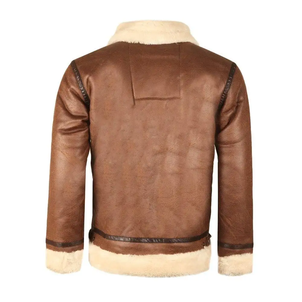 Mens Aviator Bomber Flying Jacket - Back view