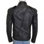 Abigail Breslin Black Leather Jacket Back View