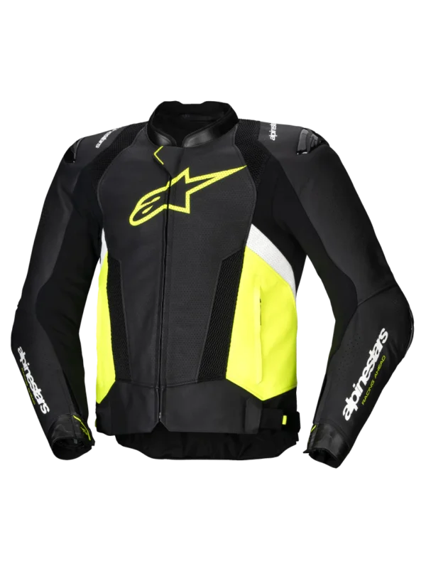 Front view of Exceptional Alpinestars Missile V3 Airflow Leather Jacket