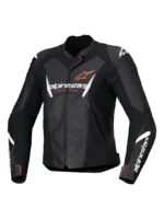 Alphinestar Stella Leather Jacket front view showing its streamlined design and premium leather construction.