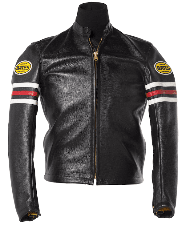 Bates leather motorcycle jacket front view