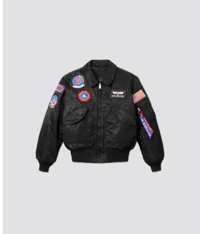 Alpha X Top Gun Cwu 45/p Bomber Black Jacket