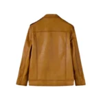 Caramel Biker Leather Jacket Back