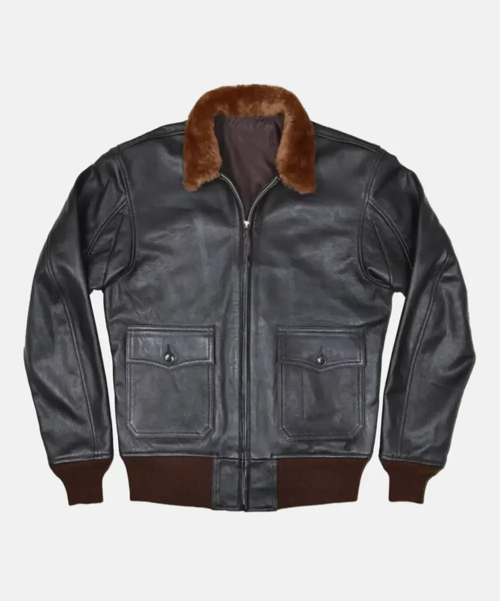 David Beckham A3 Leather Jacket Front