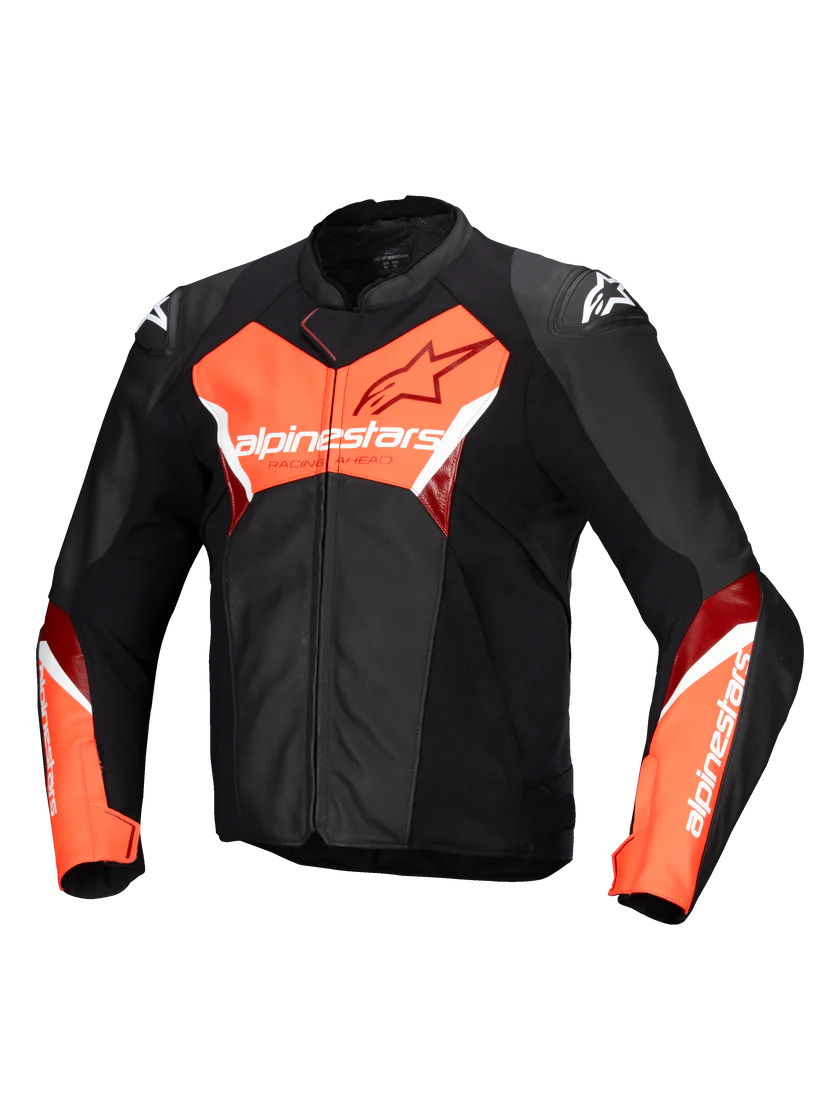 Alpinestar V3 Leather Jacket for Men Front View