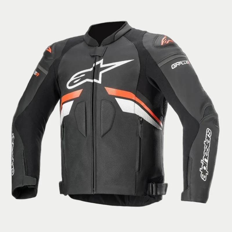 Front view of GP Plus R V3 Airflow leather jacket