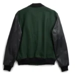 Green and Black Varsity Jacket Back