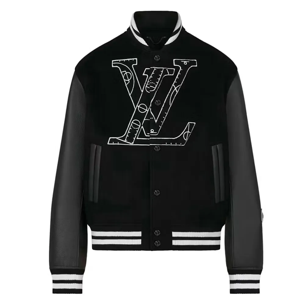 LV Varsity Jacket Black Front