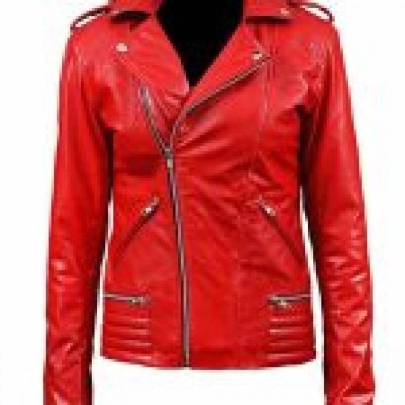 Madelaine Petsch Riverdale leather jacket front view showcasing its stylish design and details.