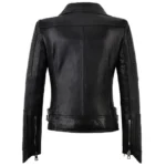 Back view of Meredith's Biker Style Jacket