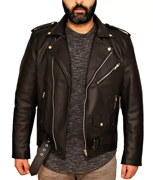 Scott Pilgrim vs. the World Lucas Lee Jacket with a notch lapel and zipper closure.