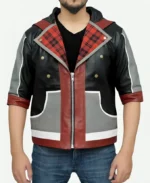 Model in Sora Kingdom Hearts 3 Jacket Front