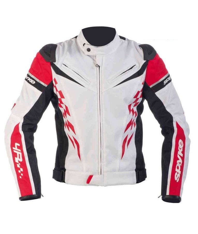 Spyke 4 Race GP motorcycle jacket in black with full-body protection and CE-approved armor.