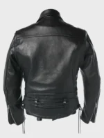 Terminator 2 Black Leather Jacket Back