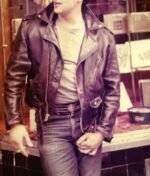 Sylvester Stallone as Stanley Rosiello wearing the iconic leather jacket from The Lords of Flatbush.