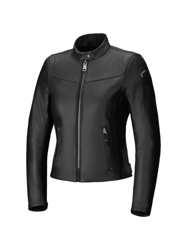 Front view of Tory women leather jacket
