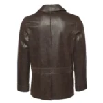 "Vintage Copper Safari Coat Blazer back view displaying the coat's silhouette and vintage copper color."