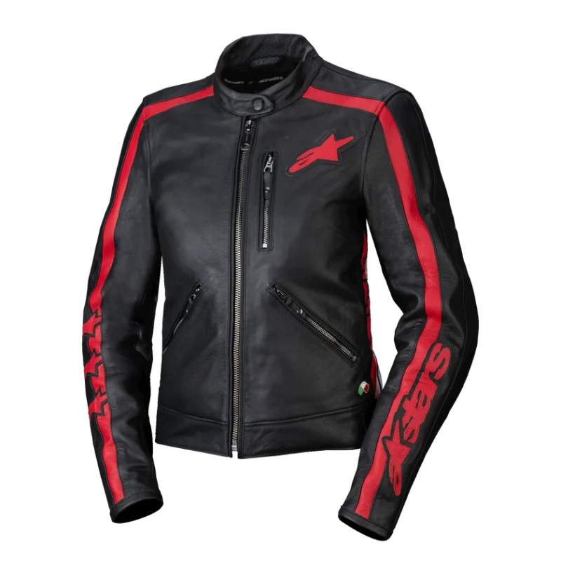 Front view of Women Stella Dyno leather jacket