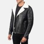 Alberto Brown Shearling Leather Jacket Men - Side view