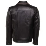 Brown And Black Aviator Leather Jacket Back