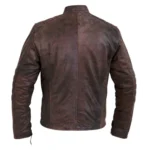 Vintage Copper Cafe Racer Leather Jacket - Back view