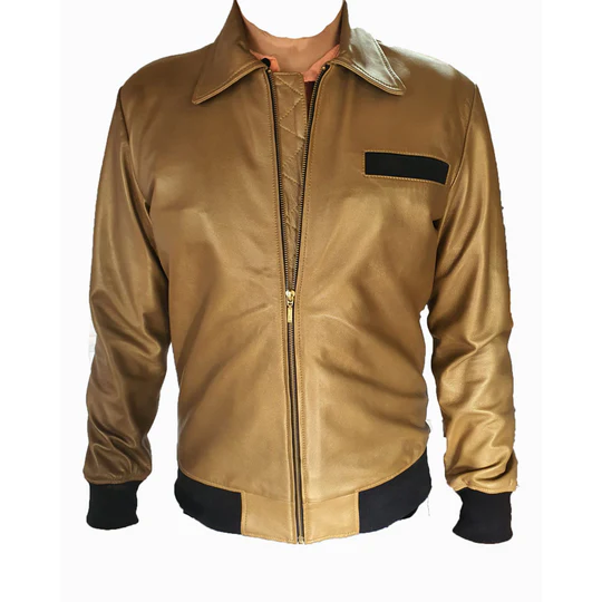 Andrew Golden Bomber Jacket Front