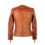 Womens Bessemer Leather Jacket Back