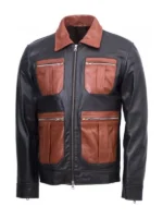 Mens Guarda Vintage Leather Jacket Front