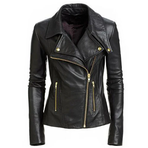 Hailey Biker Jacket with Double Lapels Back