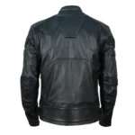 Black and White Armor Motorcycle Jacket Back