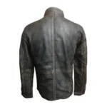 Kwame Vintage Style Leather Jacket - Back view