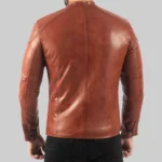 Classic Erik Biker Jacket in Rich Brown Leather for Men