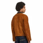 Casual suede leather jacket