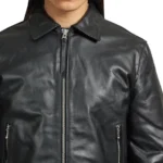 Men's Eddy Rider Black Leather Jacket