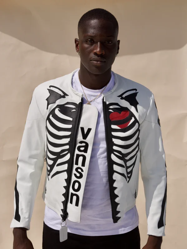 FG X VANSON SKELETON LEATHERS JACKET