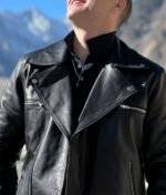 High-Quality Men’s Real Leather Jacket with a Slim Fit Biker Design