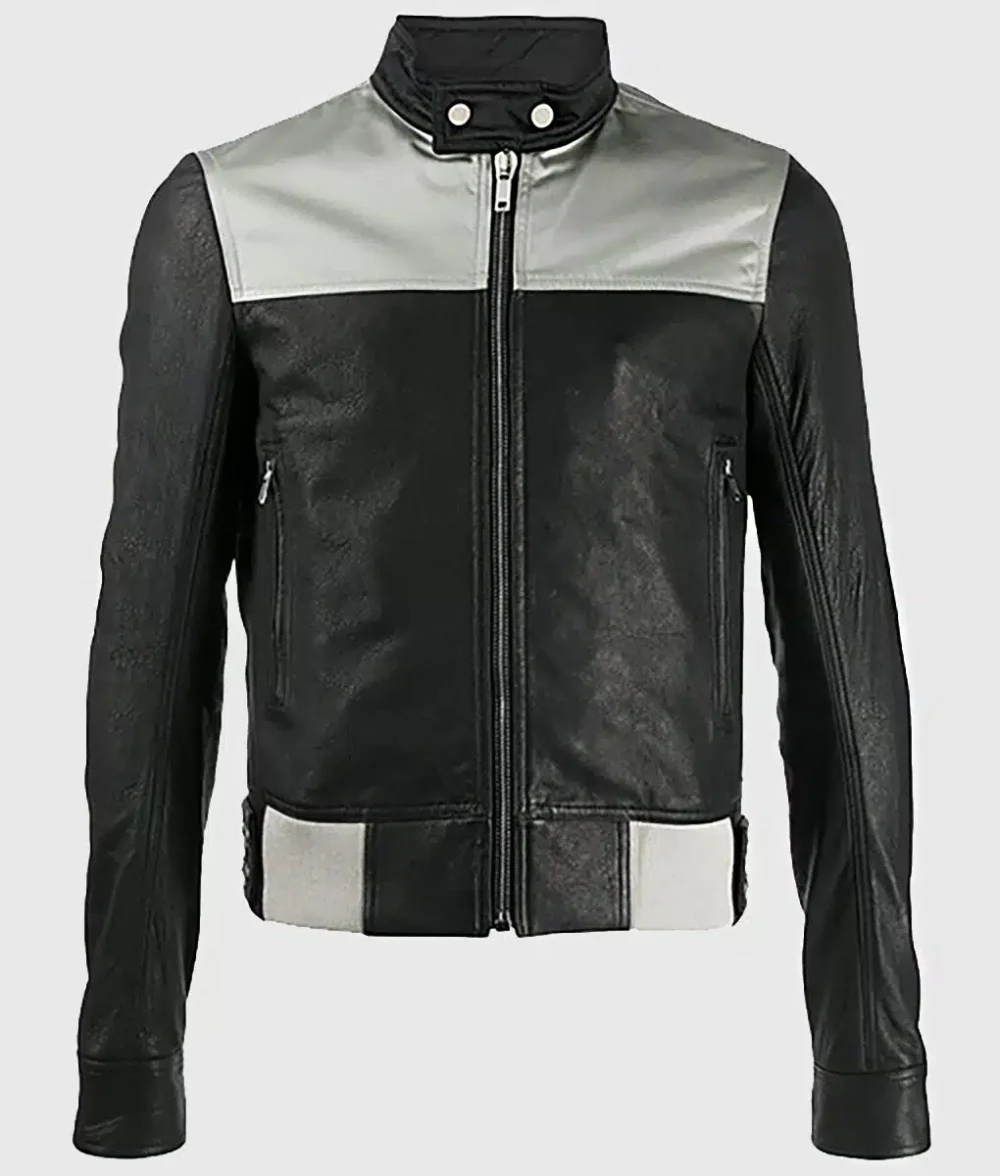 Marcel Design Black Leather Biker Jacket for Men with Timeless Appeal