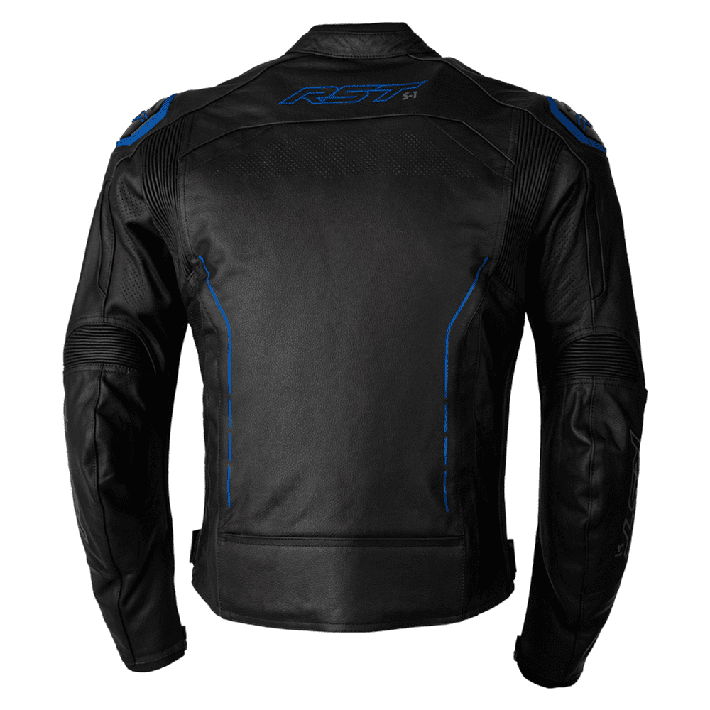 Men's RST S1 CE CE Certified Leather Jacket for Motorcycles - Blue