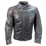 Men's Richa Cafe Leather Motorcycle Jacket in Black